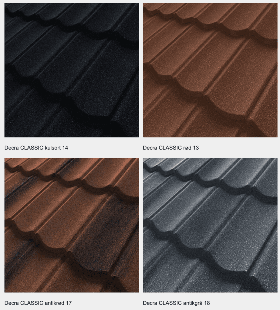 Decra Classic Farver