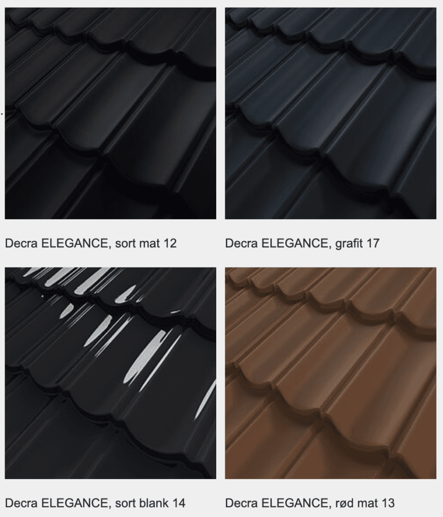 Decra Elegance Farver